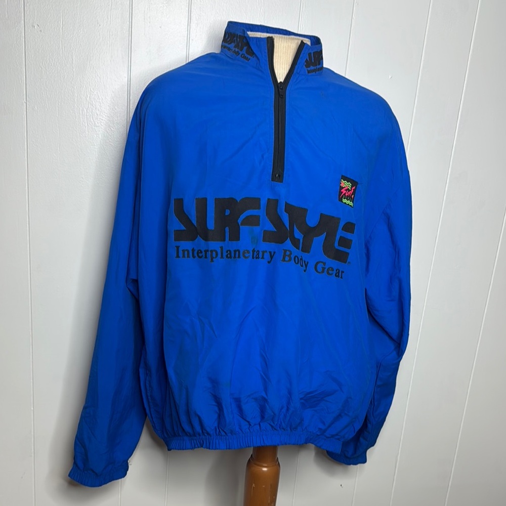 Surf style Interplanetary body gear vintage windbreaker pullover approx XL